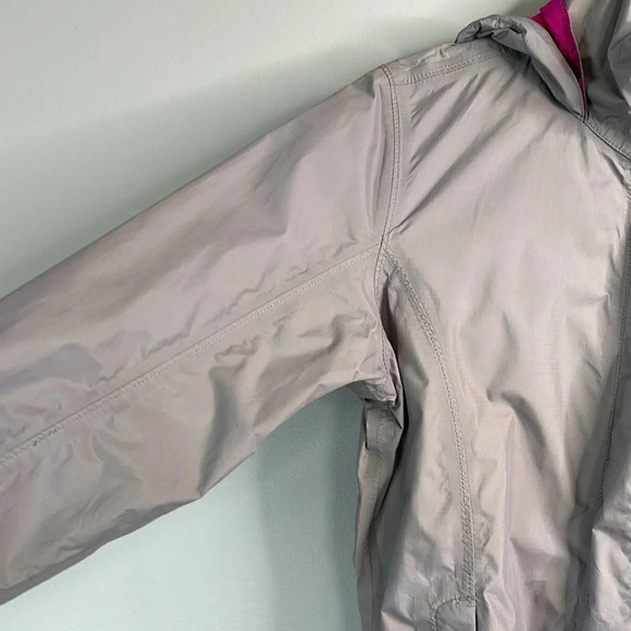 THE NORTH FACE HyVent Grey Pink Waterproof Nylon Rain Hood Jacket Gorpcore S - Picture 7 of 16